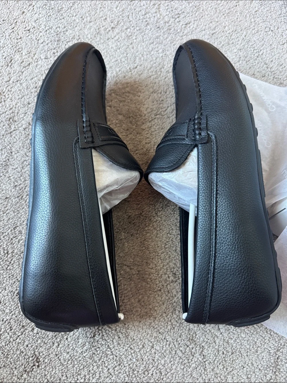 Calvin Klein Oliver Driving Loafers Black Slip On Moccasin Shoes SIZE 11.5